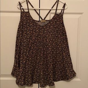 Floral Print Sleeveless Flowy Tank Top